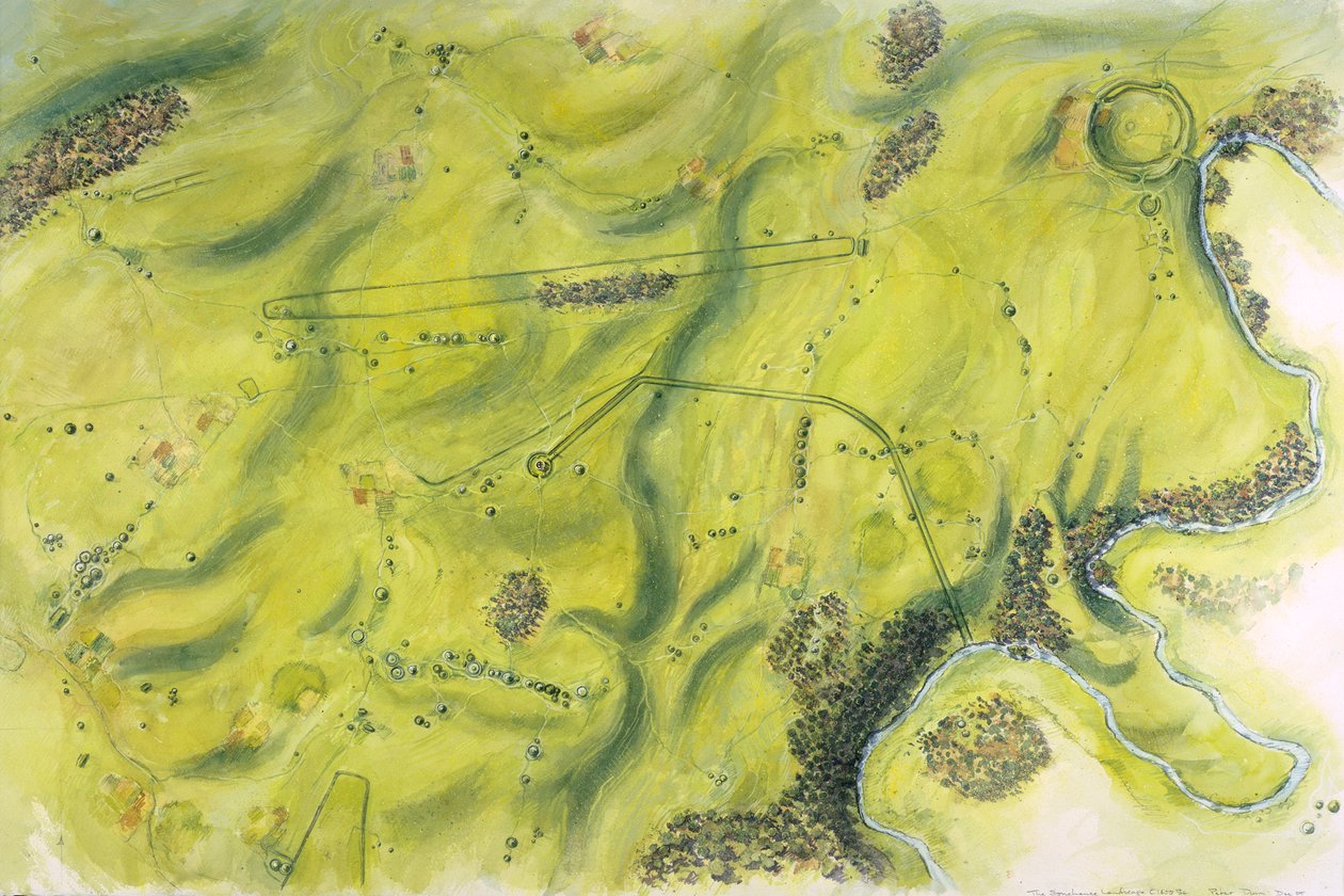 Stonehenge-landskap, c1600-talet f.Kr., c1990-2010 av Peter Dunn