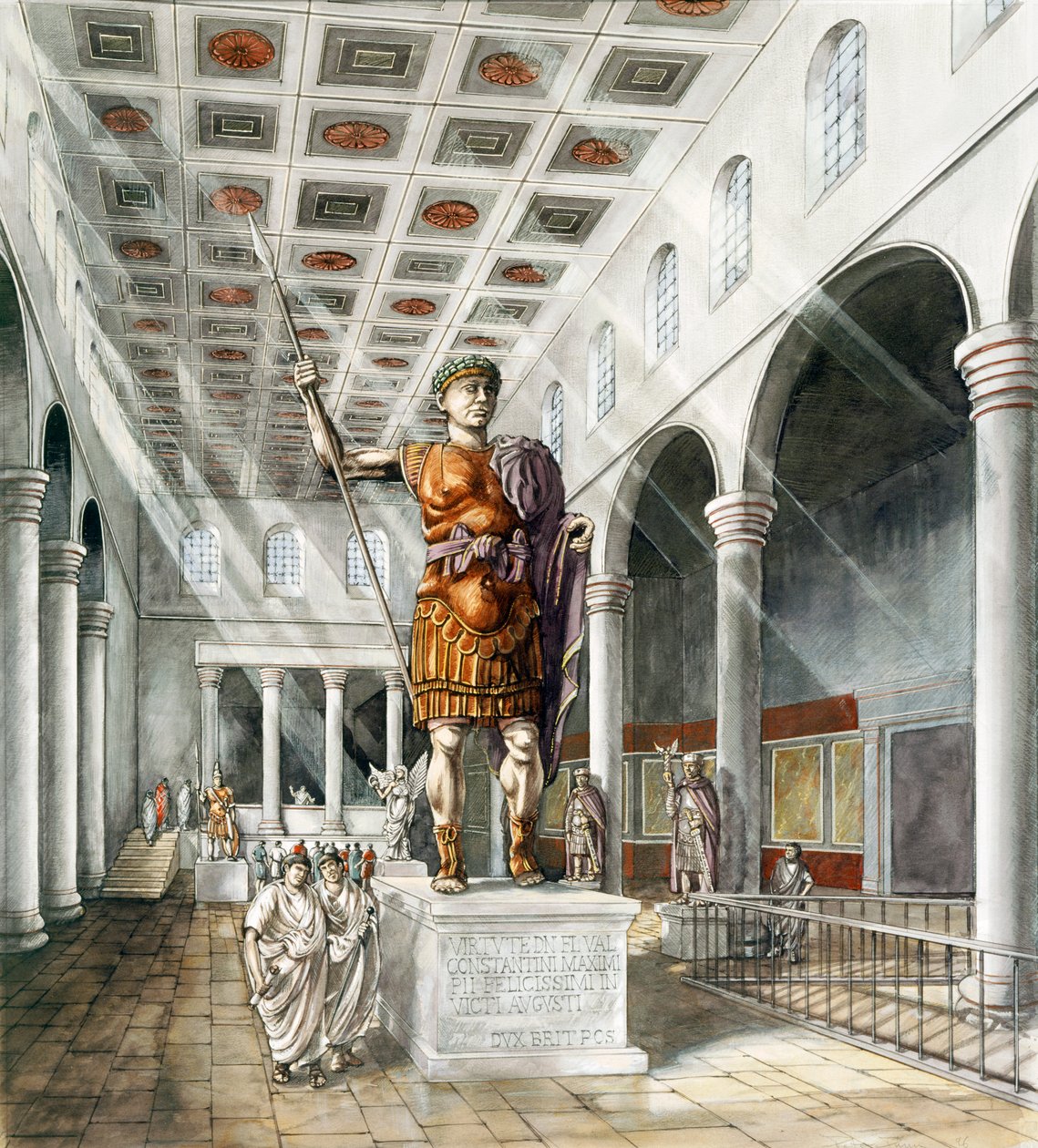 York romerska basilika, c3: e århundradet, c1990-2010 av Peter Dunn