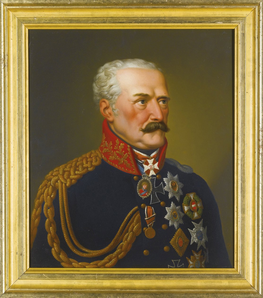 Gebhard Leberecht von Blucher, prins de Wahlstatt - Porträtt av Gebhard Leberecht von Bluecher, prins av Wahlstatt (1742-1819) av Stroehling, Eduard (1768-1826), - Olja på koppar, 36,5x31,5 - Privat samling av Peter Eduard Stroehling