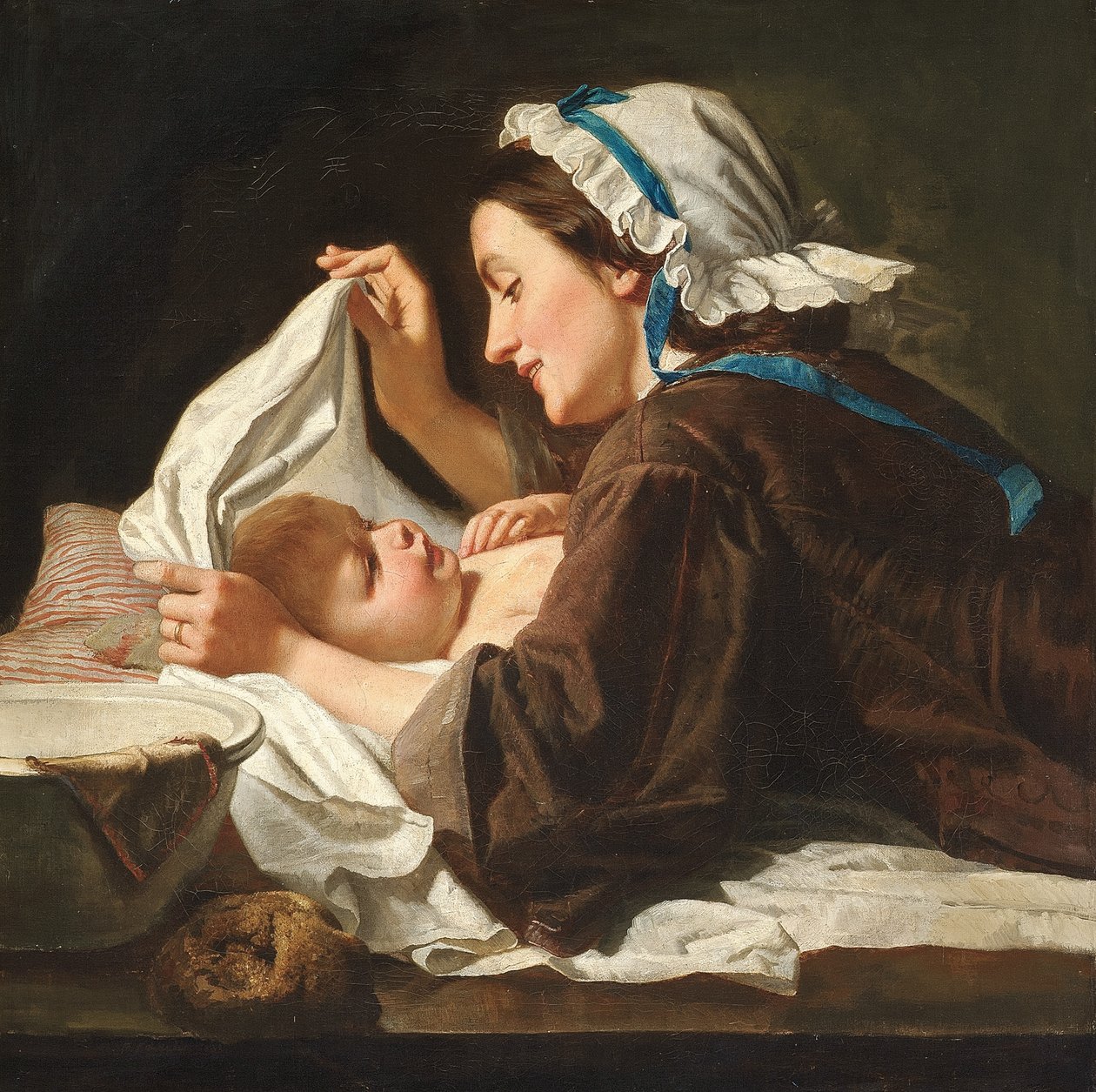 Mor och barn, 1833 av Peter Fendi