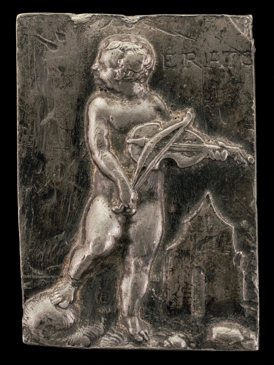En Putto som symboliserar Muse Erato, ca. 1540. av Peter Flötner