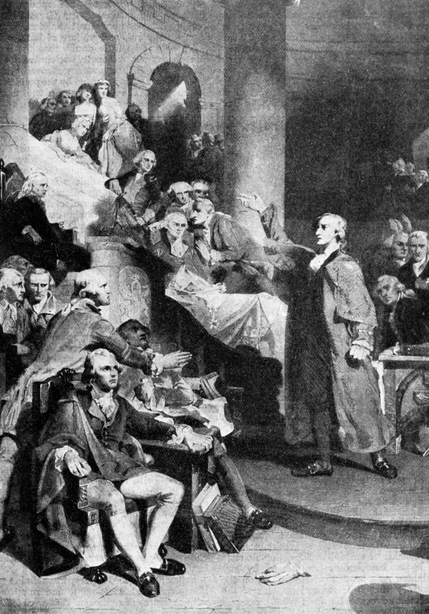 Patrick Henry 1736-1799, amerikansk revolutionär, 1775 1935. av Peter Frederick Rothermel