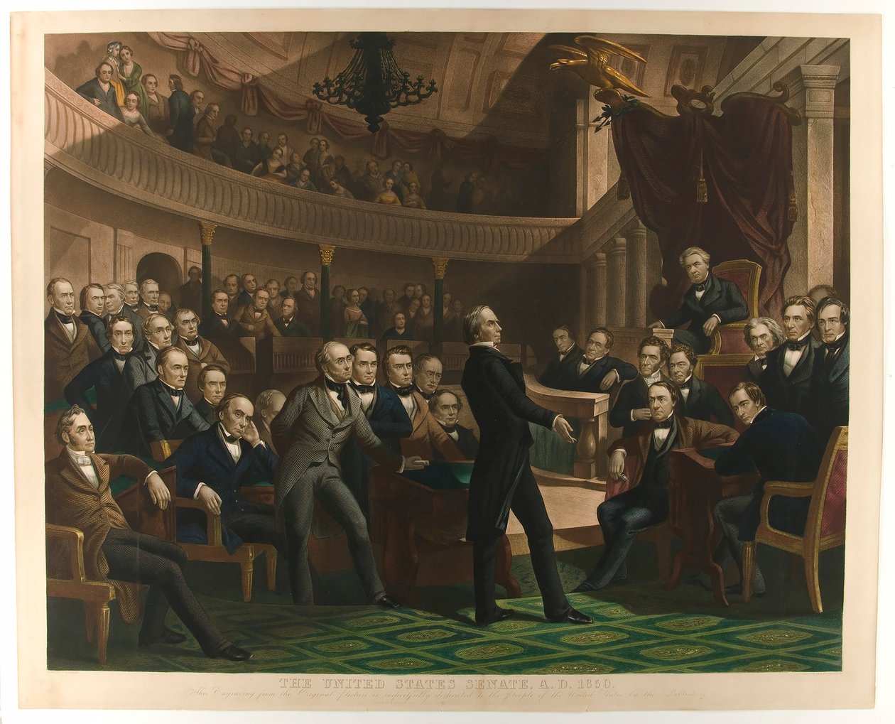 USA:s senat, a.d. 1850, pub. c1855. av Peter Frederick Rothermel