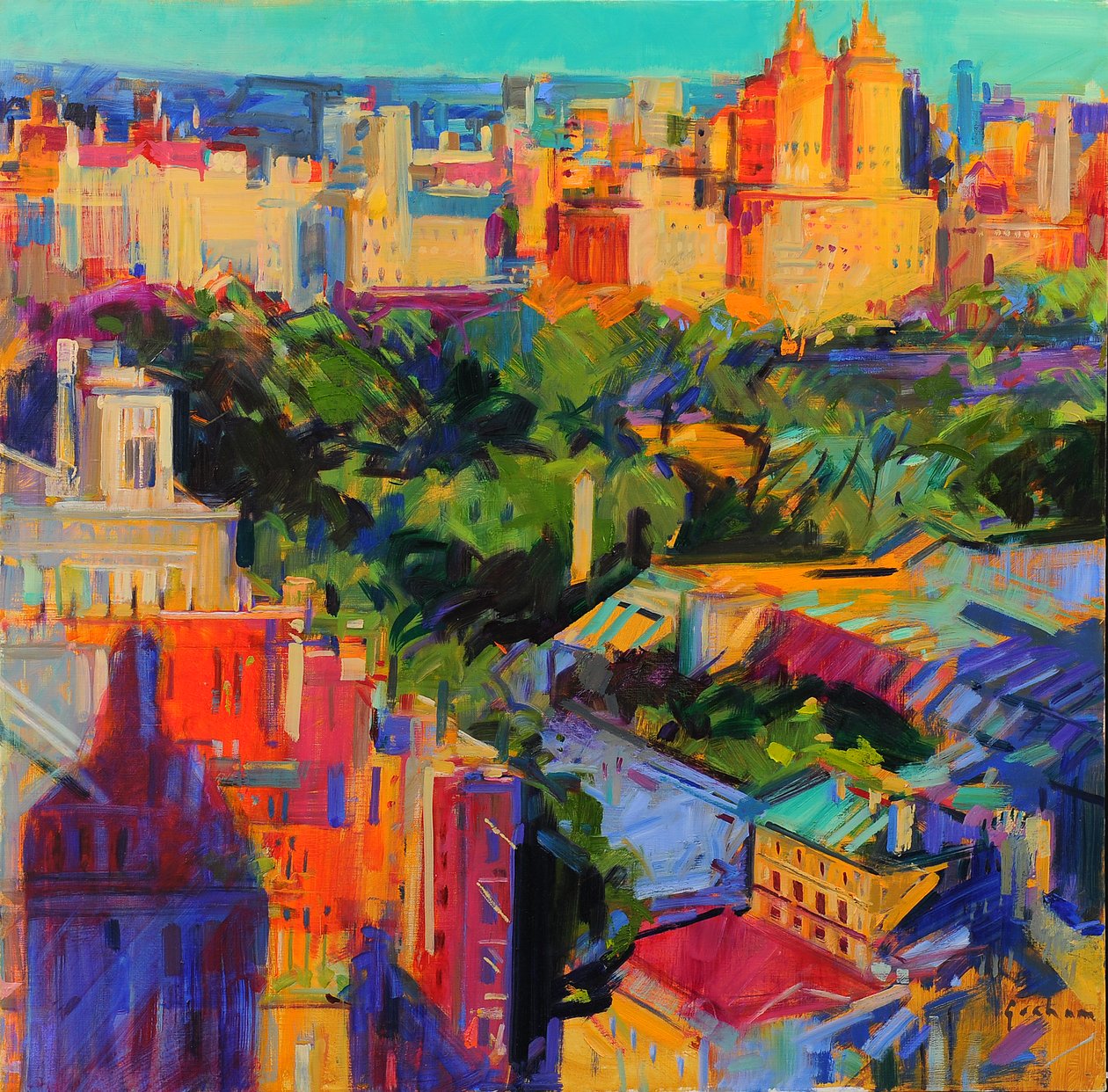 Ovanför Central Park av Peter Graham (Contemporary)