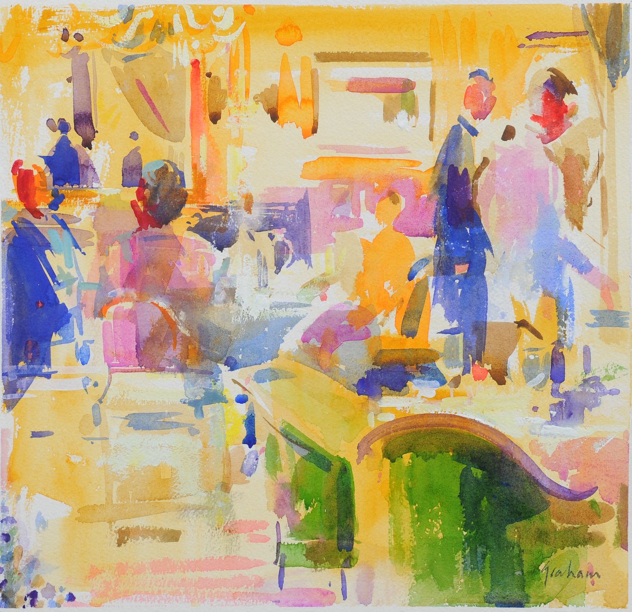 Frukost på The Carlyle, New York av Peter Graham (Contemporary)
