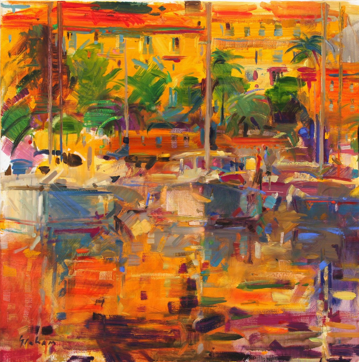 Cote dAzur Reflections av Peter Graham (Contemporary)