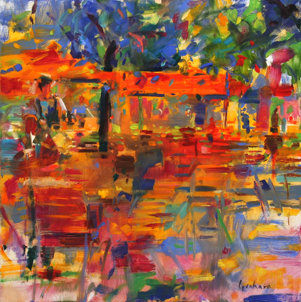 Fallande löv, Paris av Peter Graham (Contemporary)