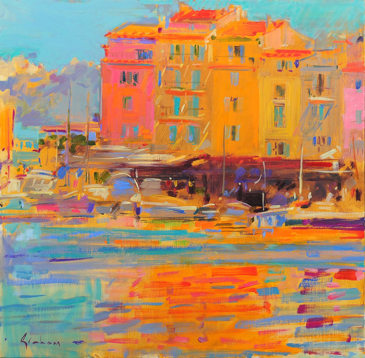 Saint Tropez Reflections av Peter Graham (Contemporary)
