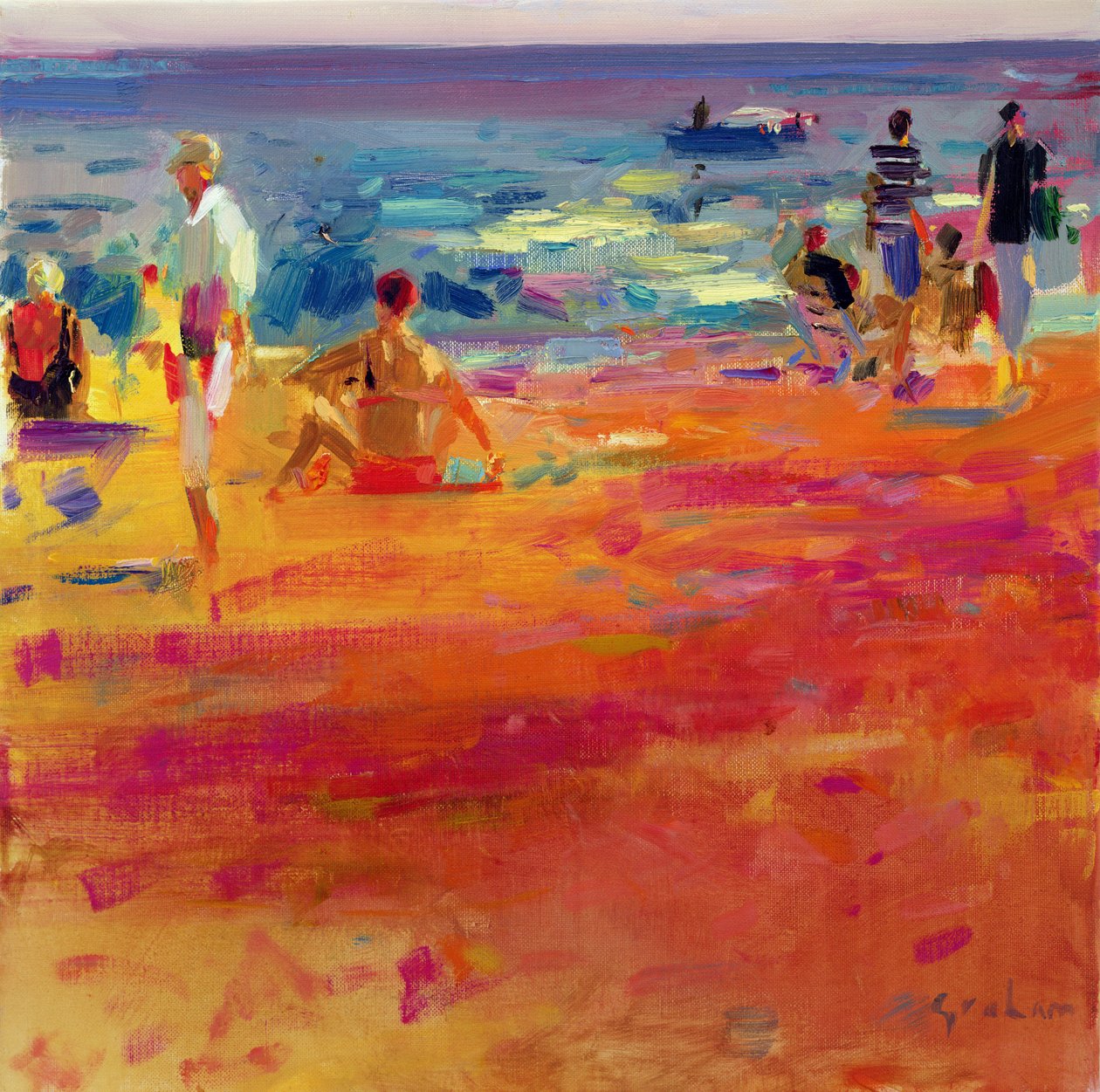 Scene de Plage av Peter Graham (Contemporary)