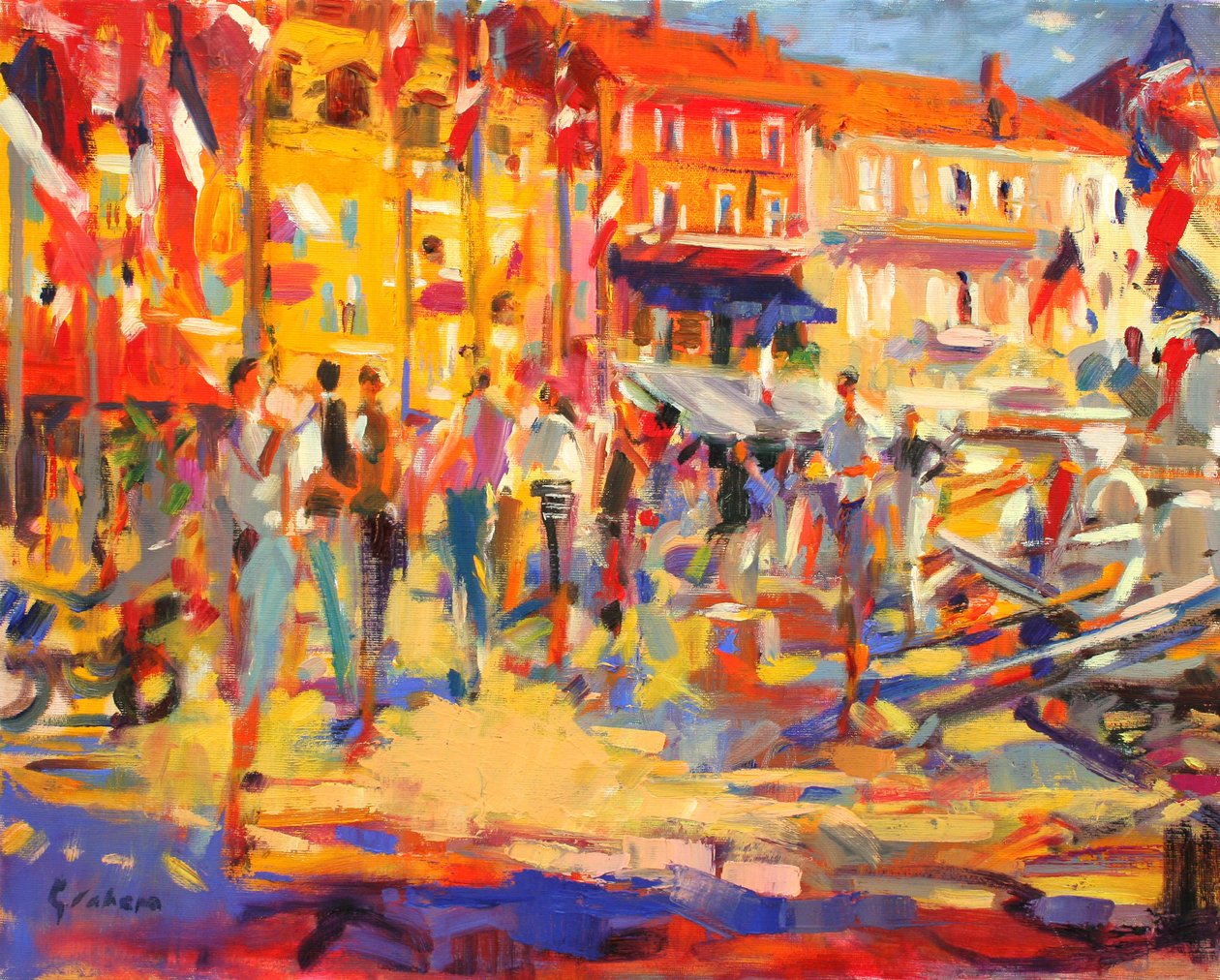 St Tropez Promenade av Peter Graham (Contemporary)