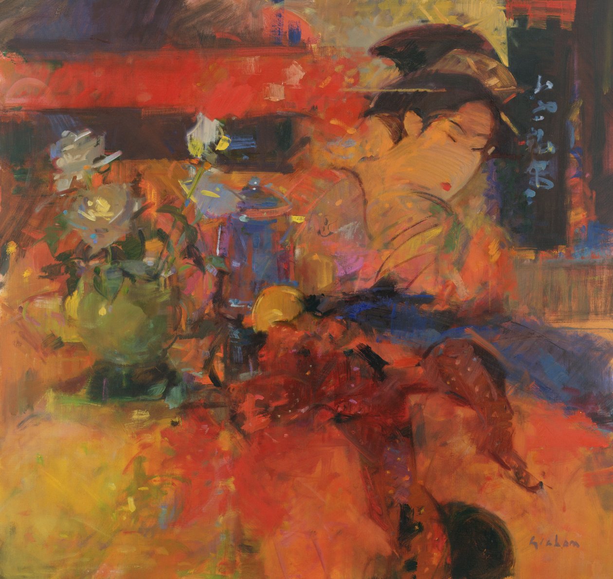 Sommarrosor av Peter Graham (Contemporary)