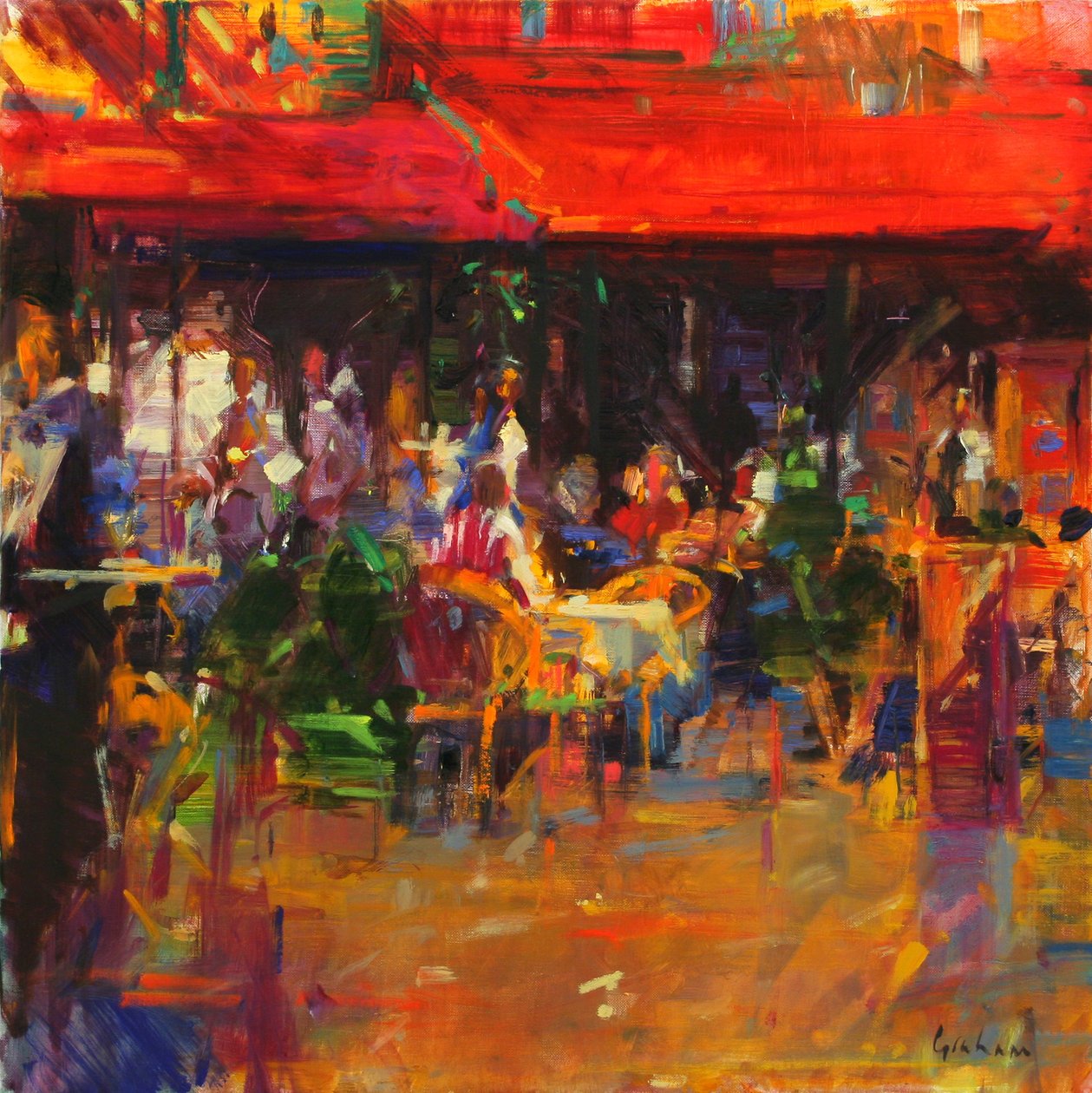 Bord vid Villefranche av Peter Graham (Contemporary)