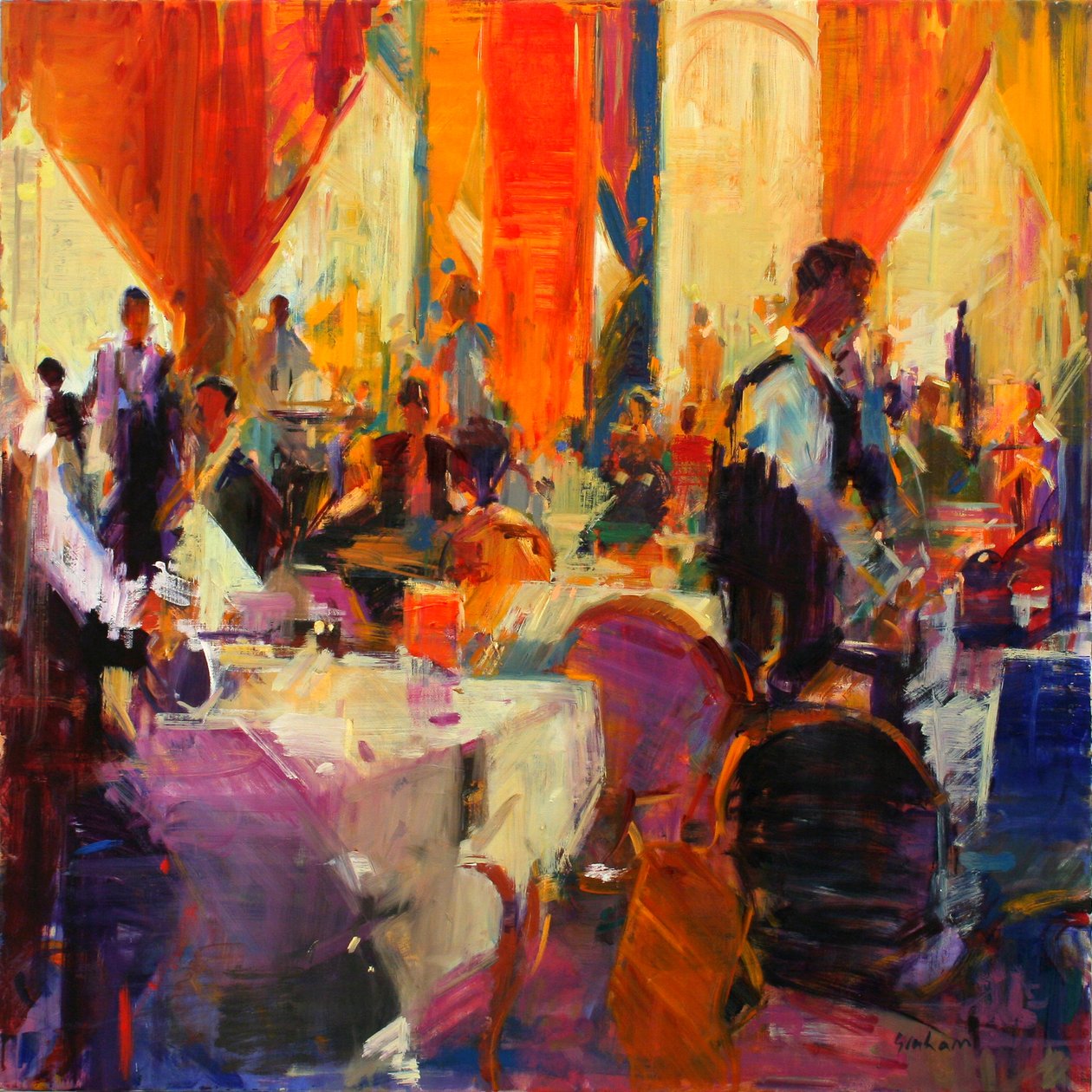 The Savoy Days (olja på duk) av Peter Graham