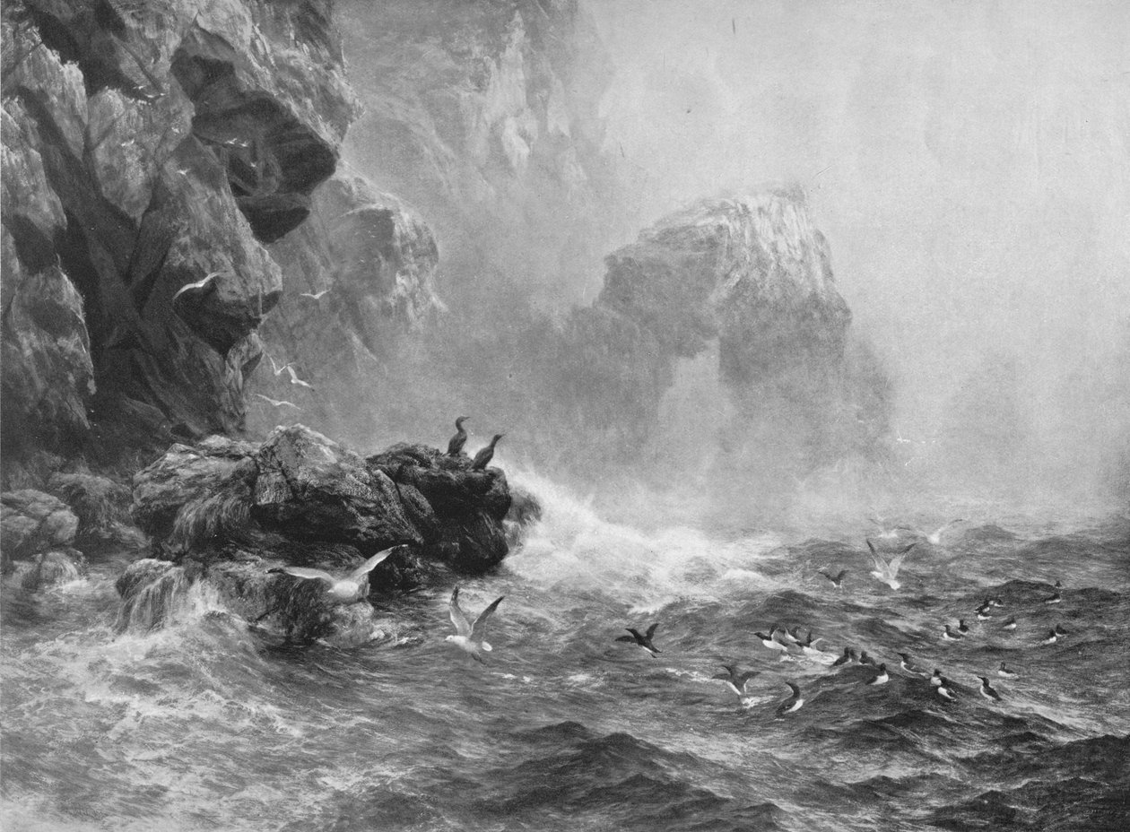 Där inget hörs utom surrande våg och sjöfåglarnas gråt, c1880, 1912 av Peter Graham