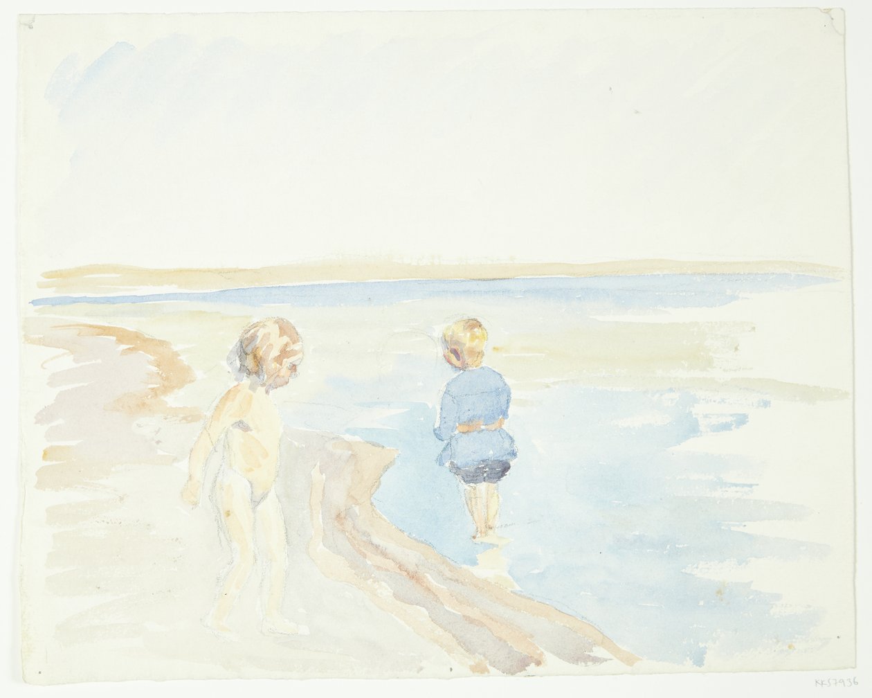 Barn på stranden av Peter Hansen