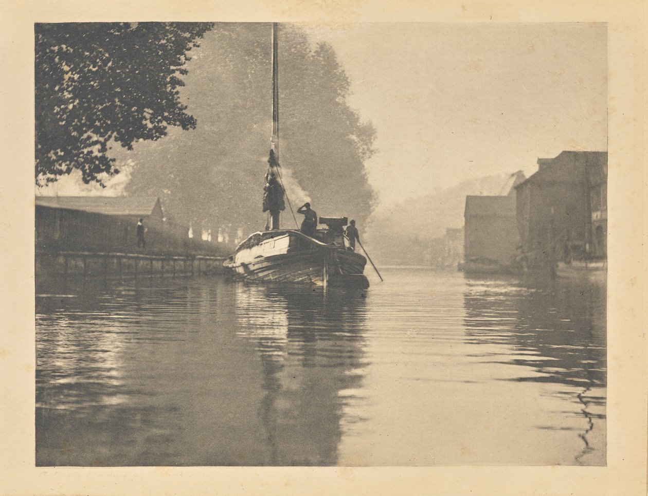 [En dimmig morgon i Norwich] av Peter Henry Emerson