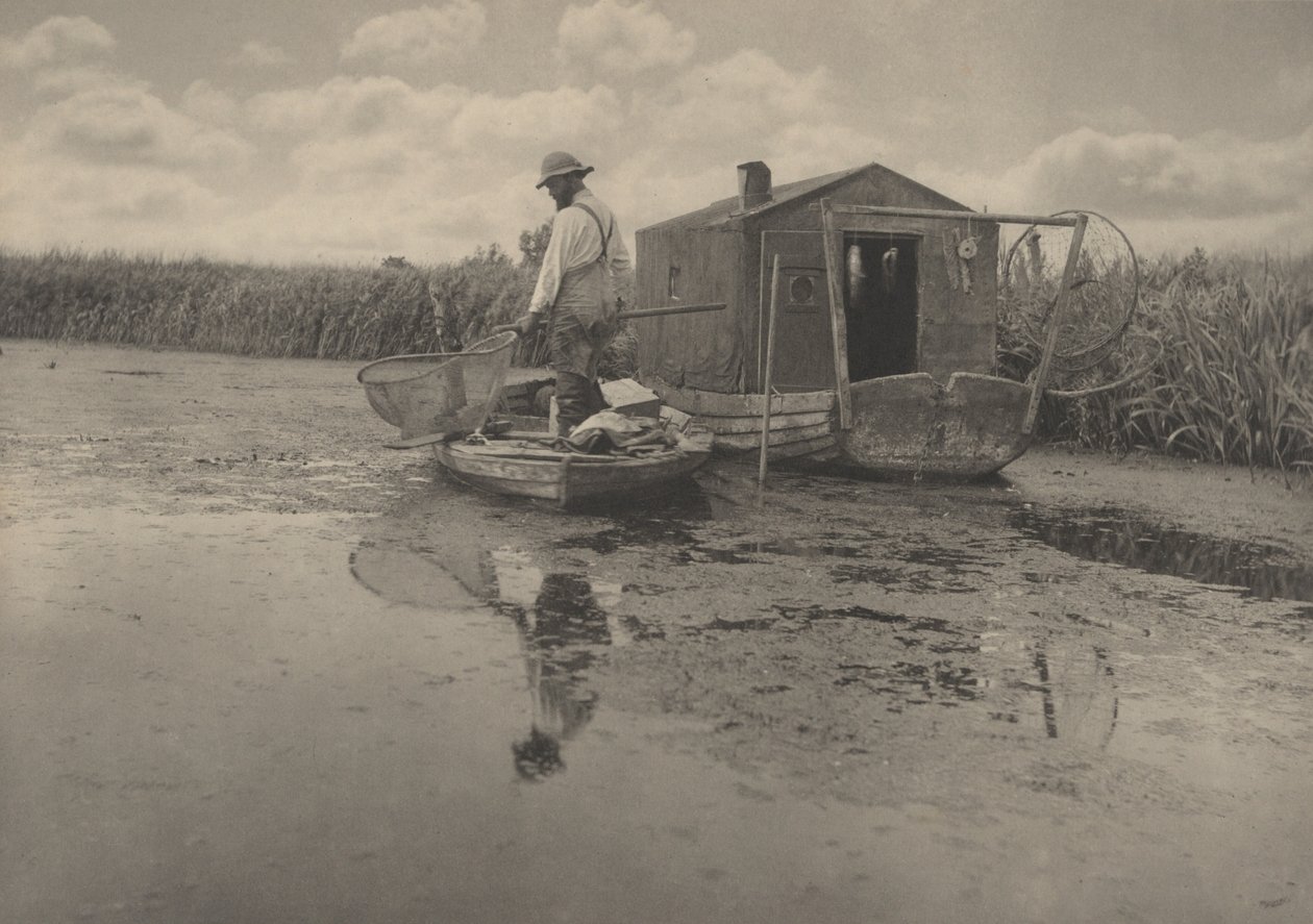 En ålfångares hem,1886 (foto) av Peter Henry Emerson