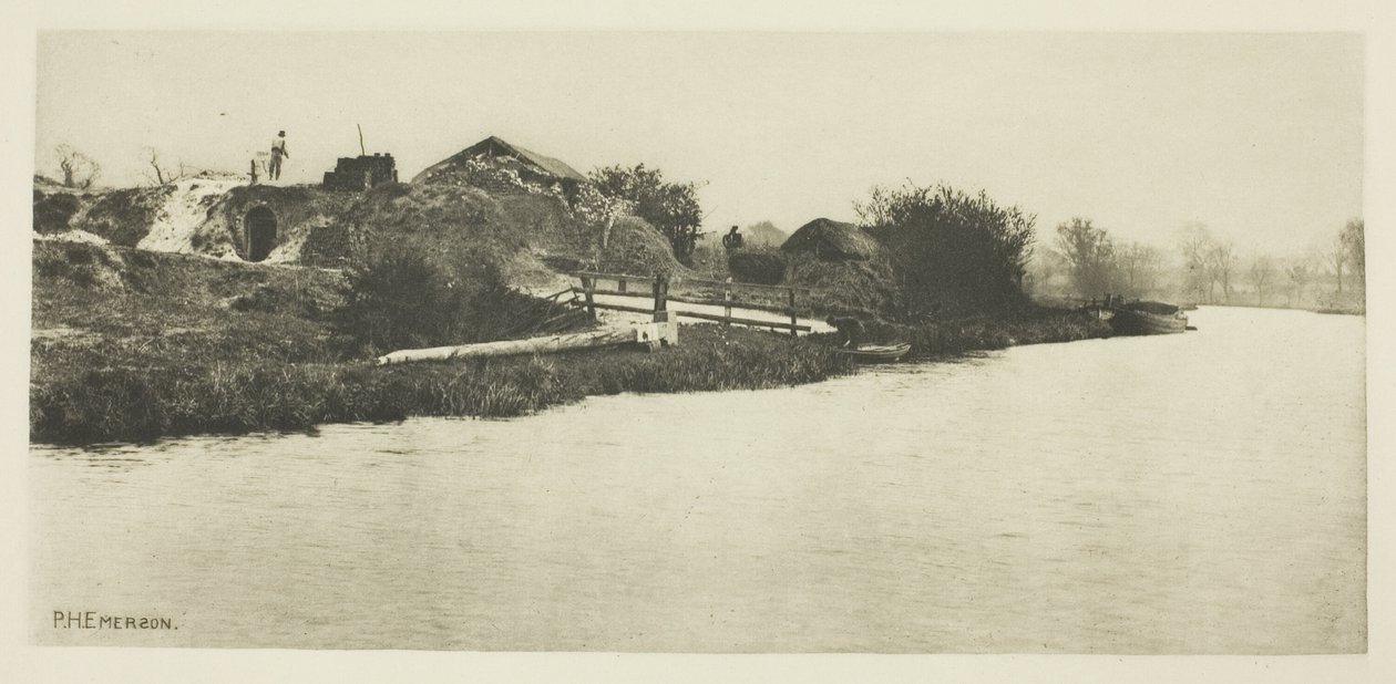 Brickfield vid floden Bure (Norfolk) av Peter Henry Emerson
