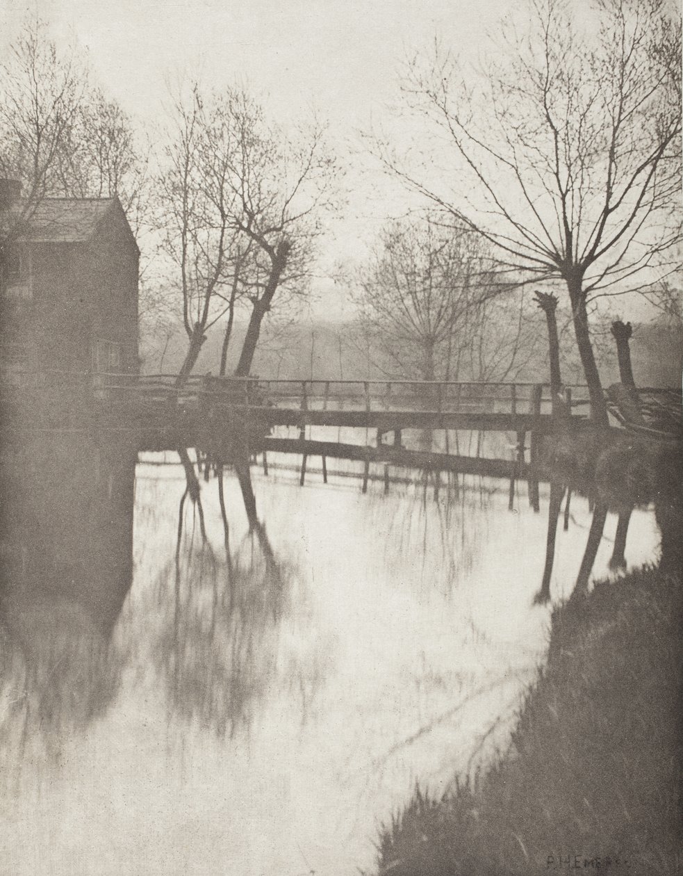 Gångbro nära Chingford av Peter Henry Emerson