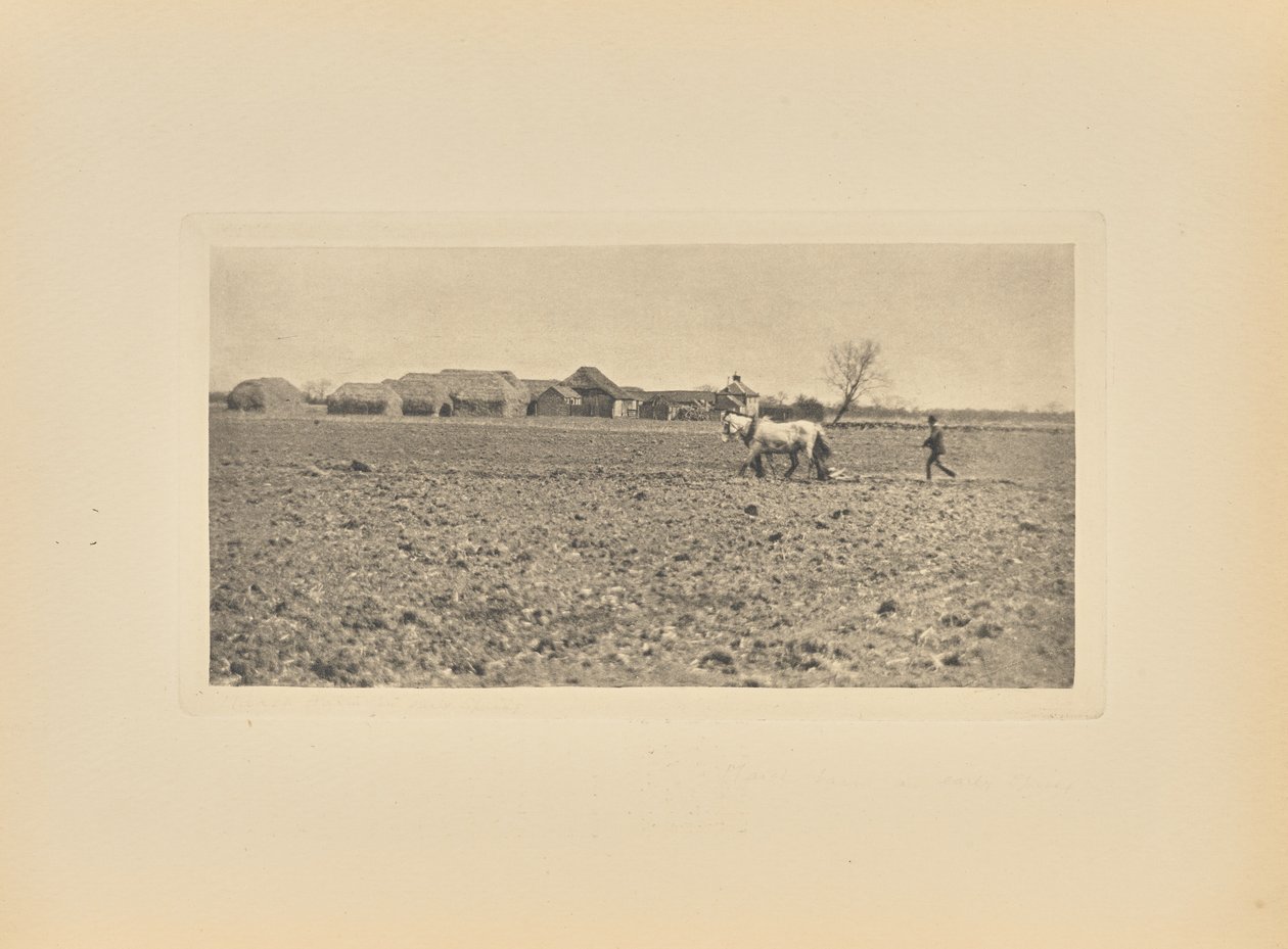 [Marsh Farm under tidig vår] av Peter Henry Emerson