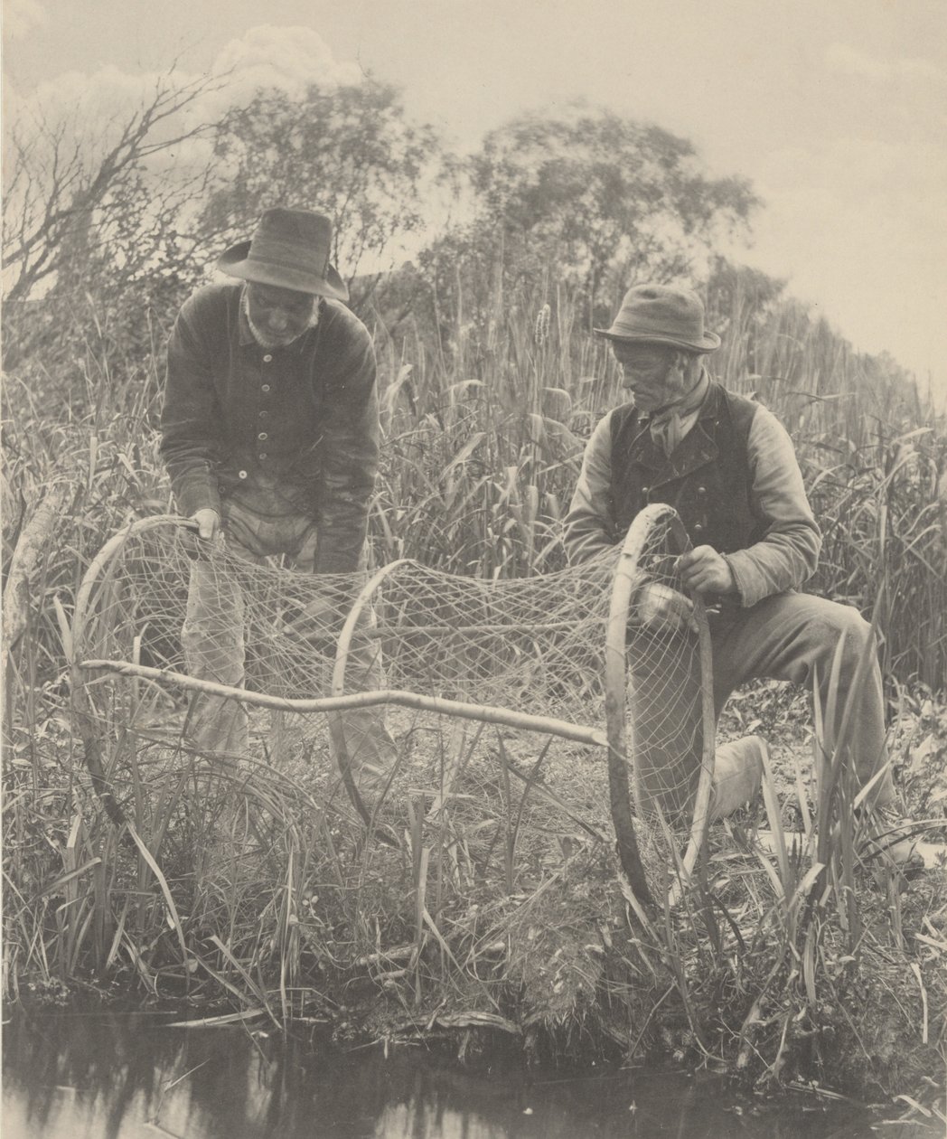 Installation av Bow-Net av Peter Henry Emerson
