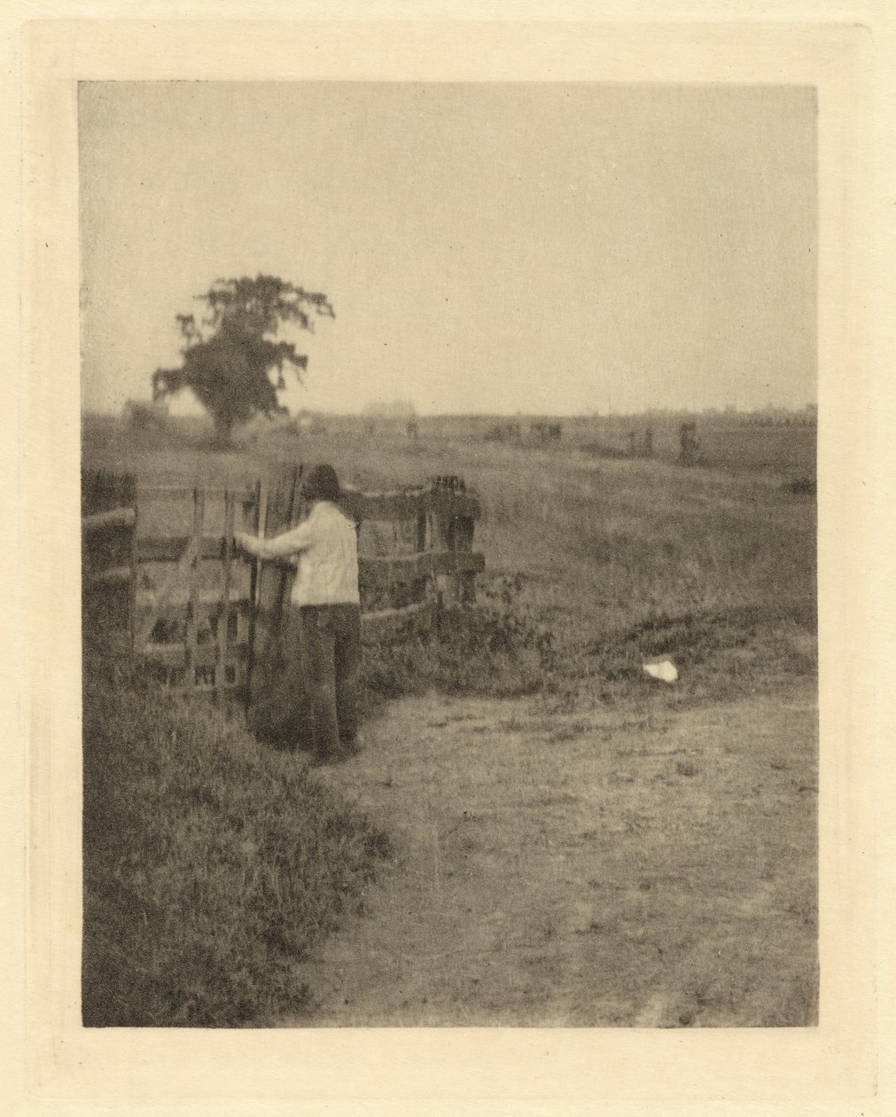 The Last Gate,år eller tidigare 1895 (foto) av Peter Henry Emerson