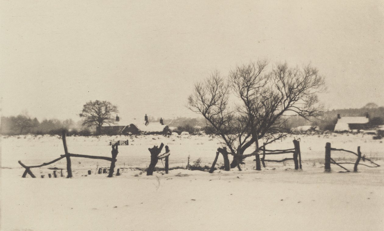 The Snowy Marshlands, 1890-1891, tryckt 1893. av Peter Henry Emerson