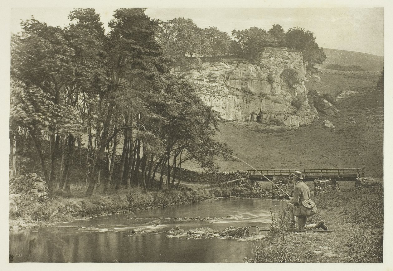 Wolfscote Bridge och Franklyn Rock, Beresford Dale av Peter Henry Emerson
