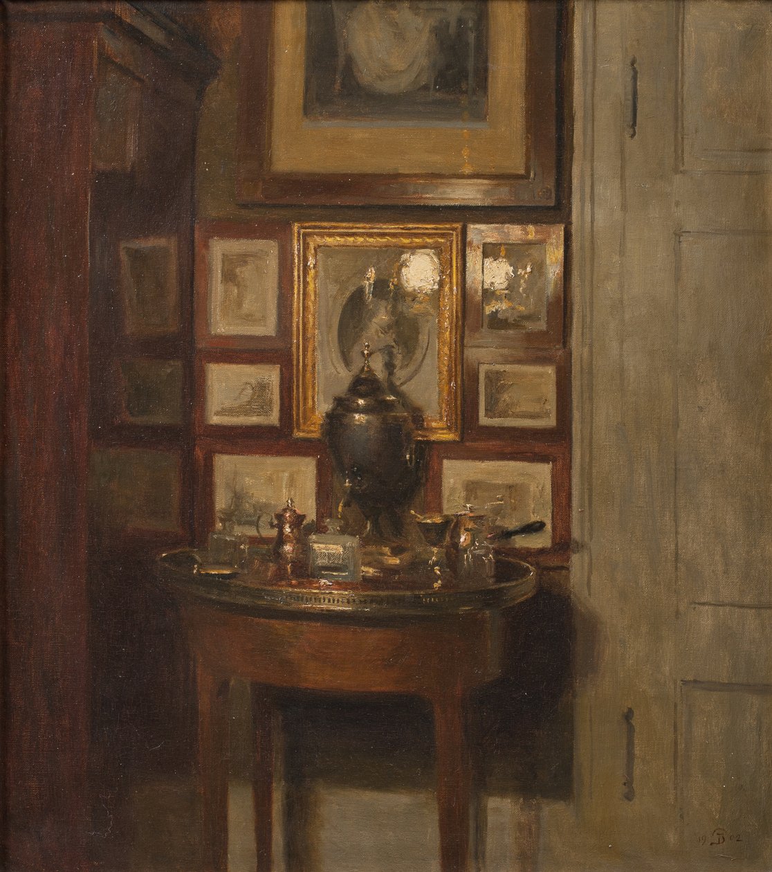 Interiör med en samovar. Kväll av Peter Vilhelm Ilsted