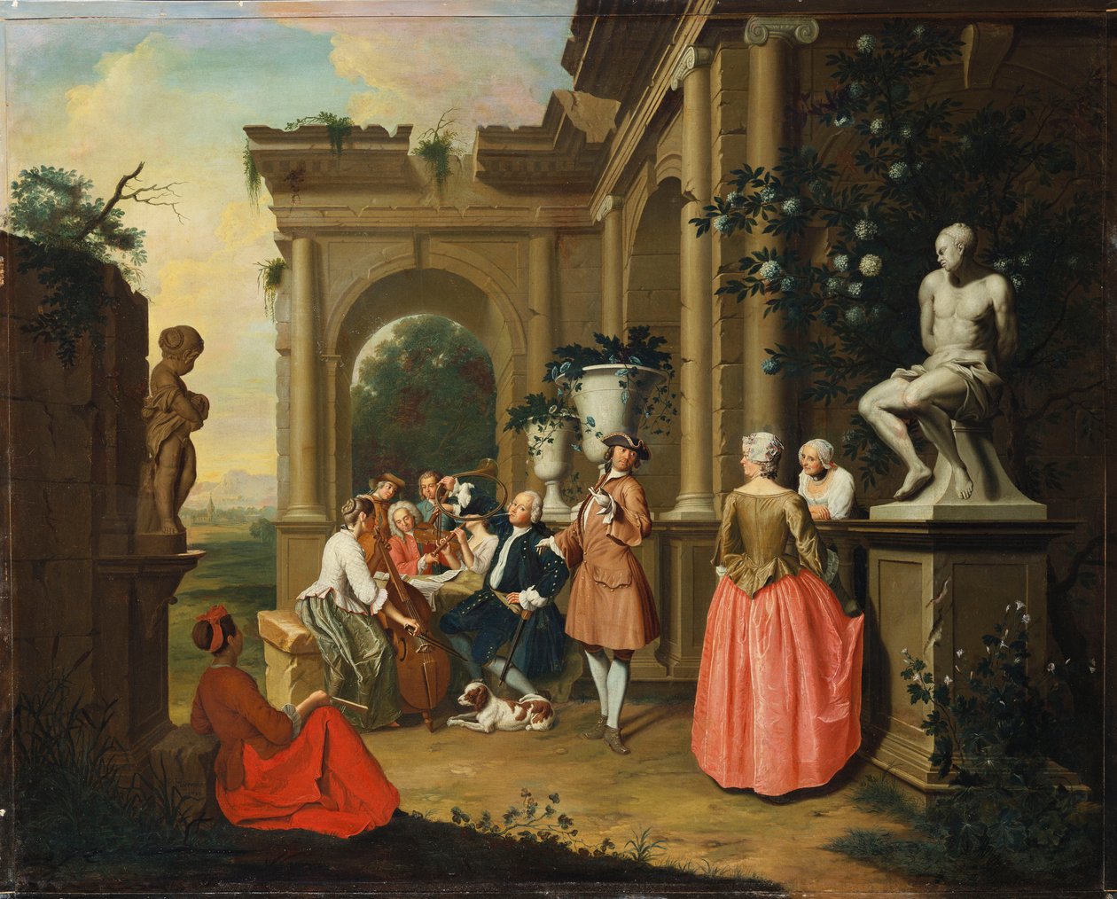 En konsert av en portik, 1739 av Peter Jacob Horemans