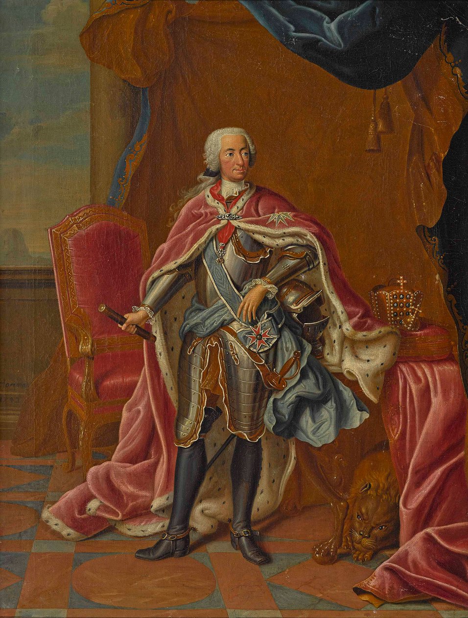 Porträtt av Karl VII, den helige romerske kejsaren 1697-1745, 1743. av Peter Jacob Horemans