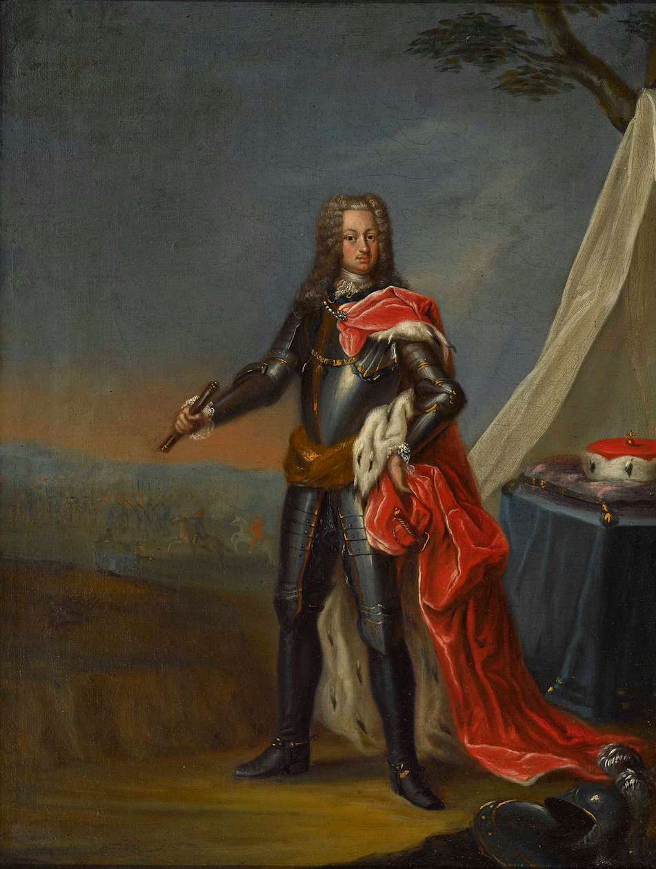 Porträtt av greve Pfalz Joseph Charles av Sulzbach 1694-1729. av Peter Jacob Horemans