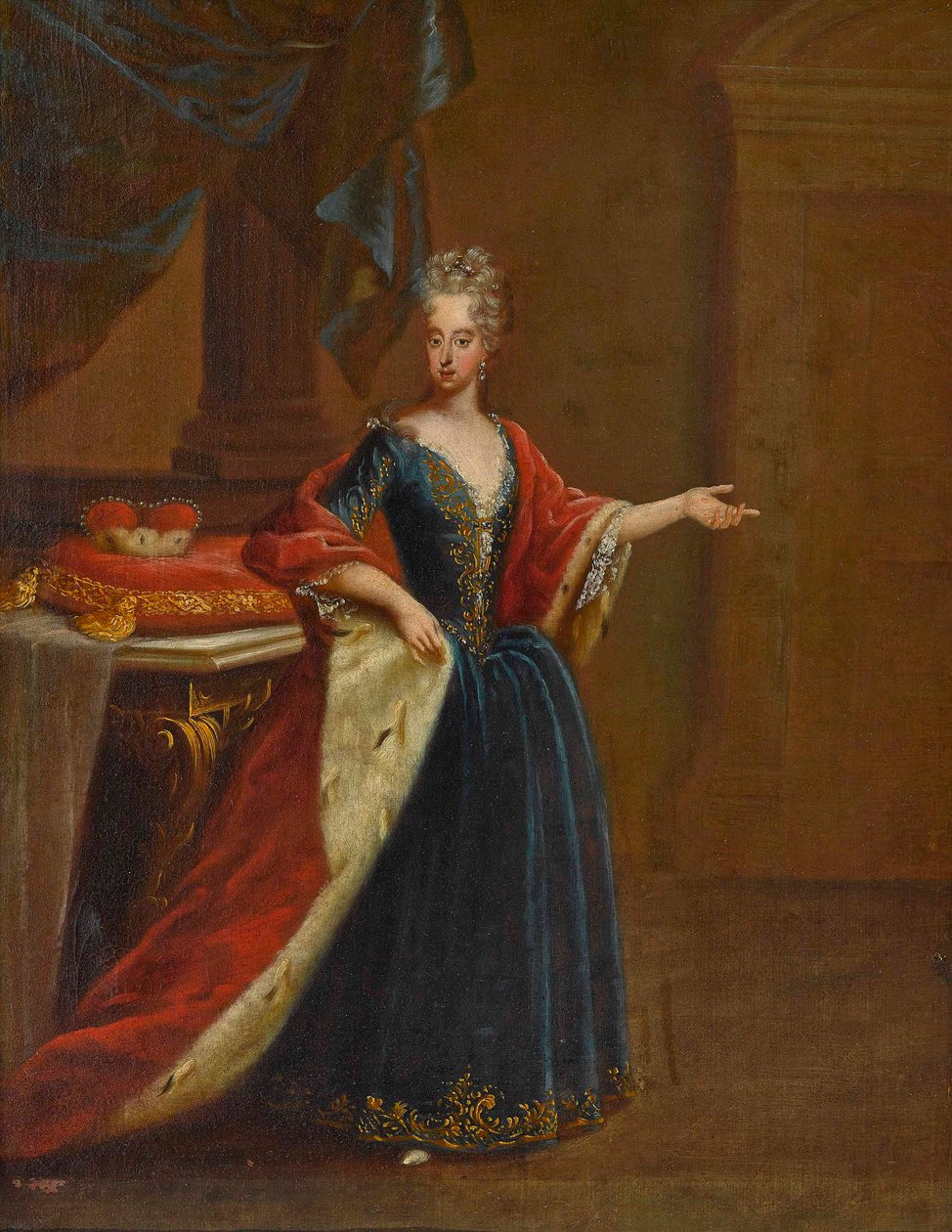 Porträtt av Maria Antonia av Österrike 1669-1692, kurfurstin av Bayern. av Peter Jacob Horemans