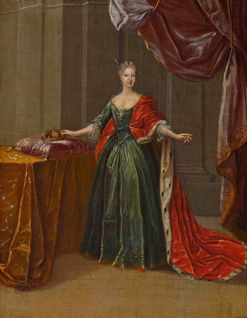 Porträtt av prinsessan Maria Antonia av Bayern 1724-1780, kurfurstin av Sachsen. av Peter Jacob Horemans
