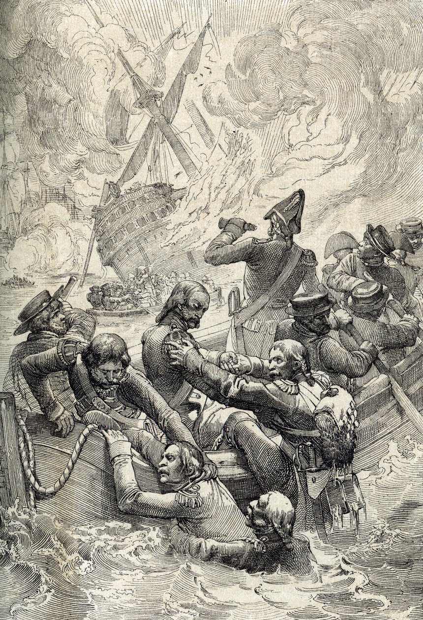 Egyptens expedition: Orientens förstörelse i slaget vid Nilen (Slaget vid Aboukir) i augusti 1798 (Slaget vid aboukirbukten: Förstörelsen av L