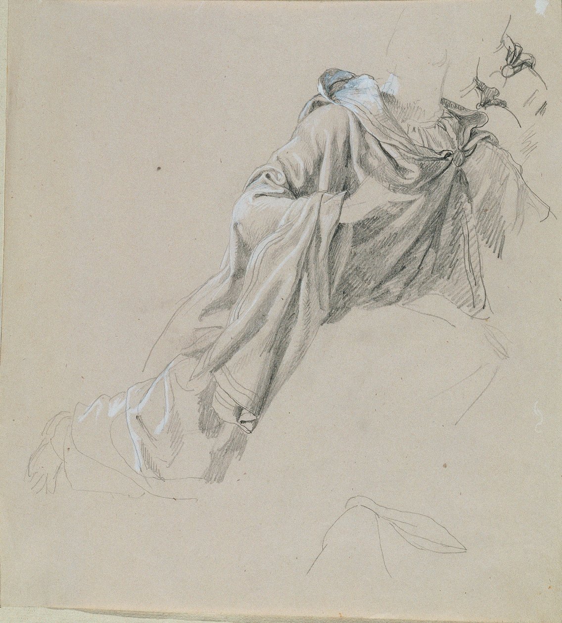 Plaggstudie för "Arindal and Daura" av Peter Krafft