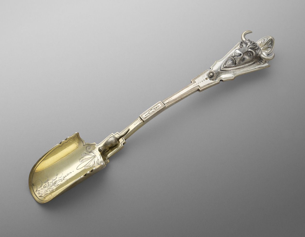 Ostskopa, ca. 1871-1880 (förgyllning av silver och silver) av Peter L. Krider