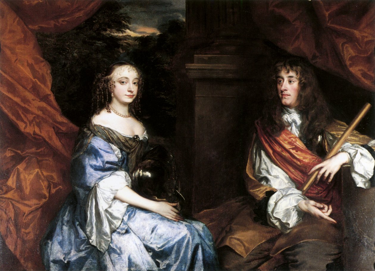 Anne Hyde, hertiginna av York; kung Jakob II av Peter Lely
