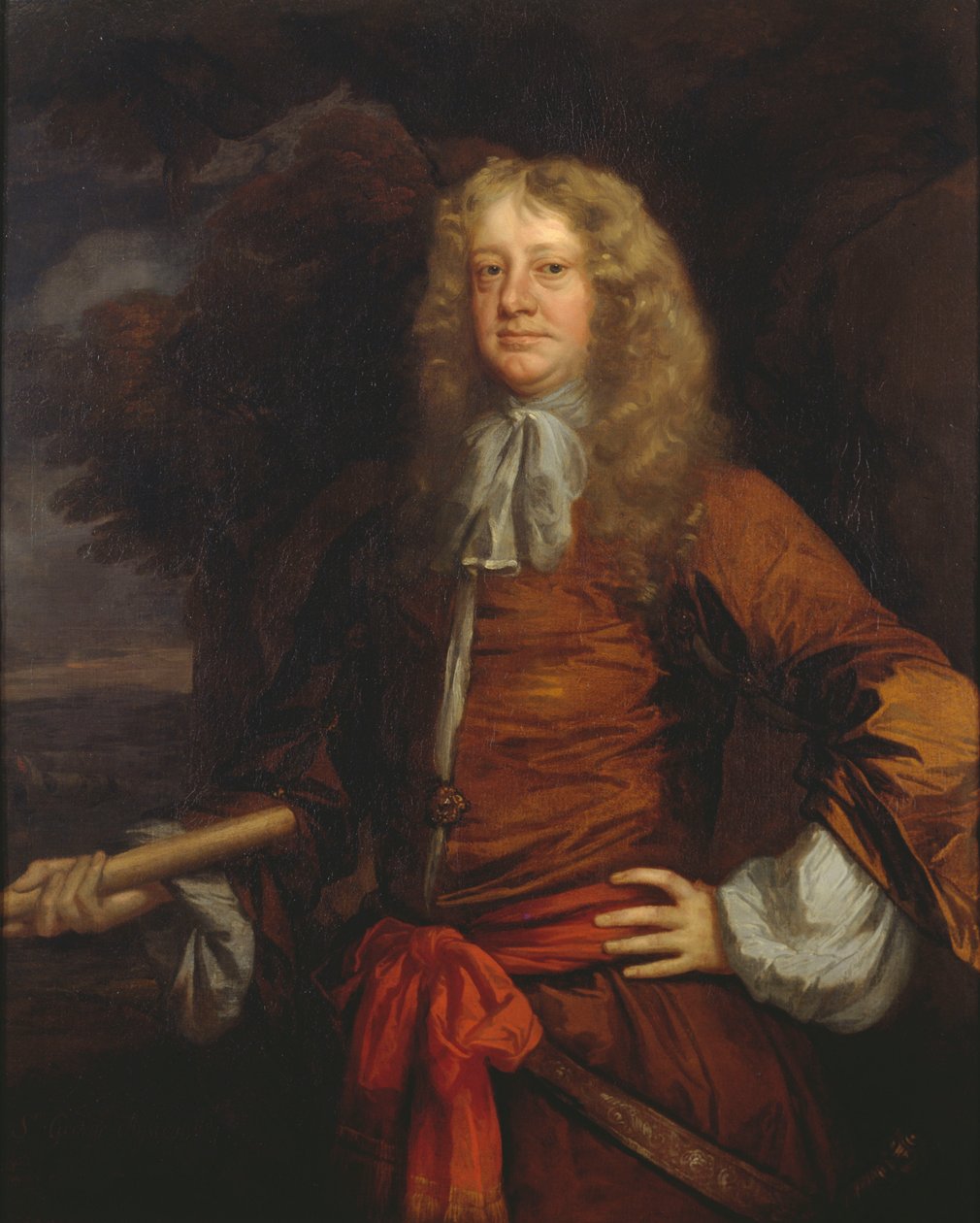 Flaggvakter i Lowestoft: Amiral Sir George Ayscue (aktiv 1646-1671) av Peter Lely