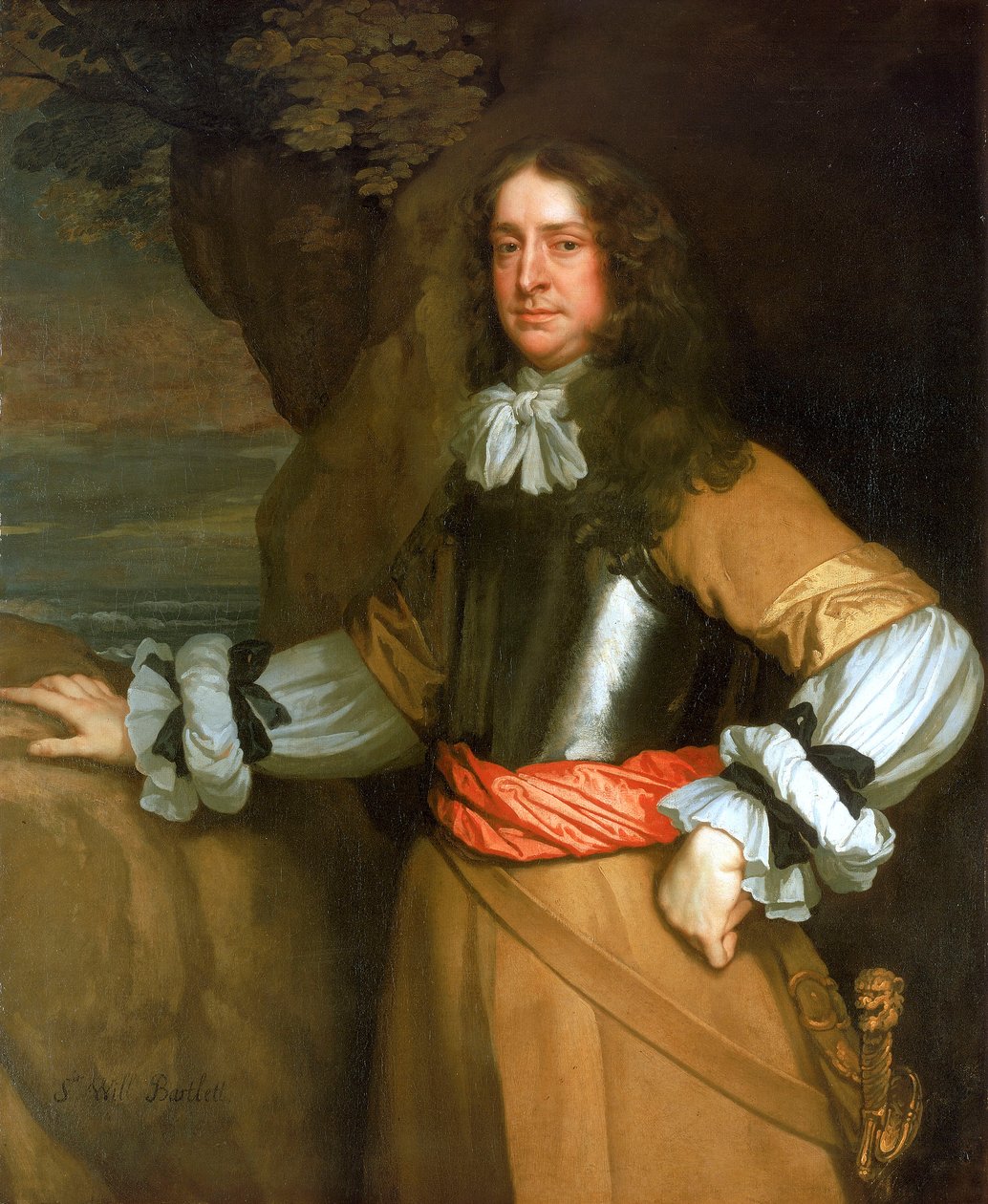 Flaggvakter i Lowestoft: Viceamiral Sir William Berkeley (1639-66) av Peter Lely