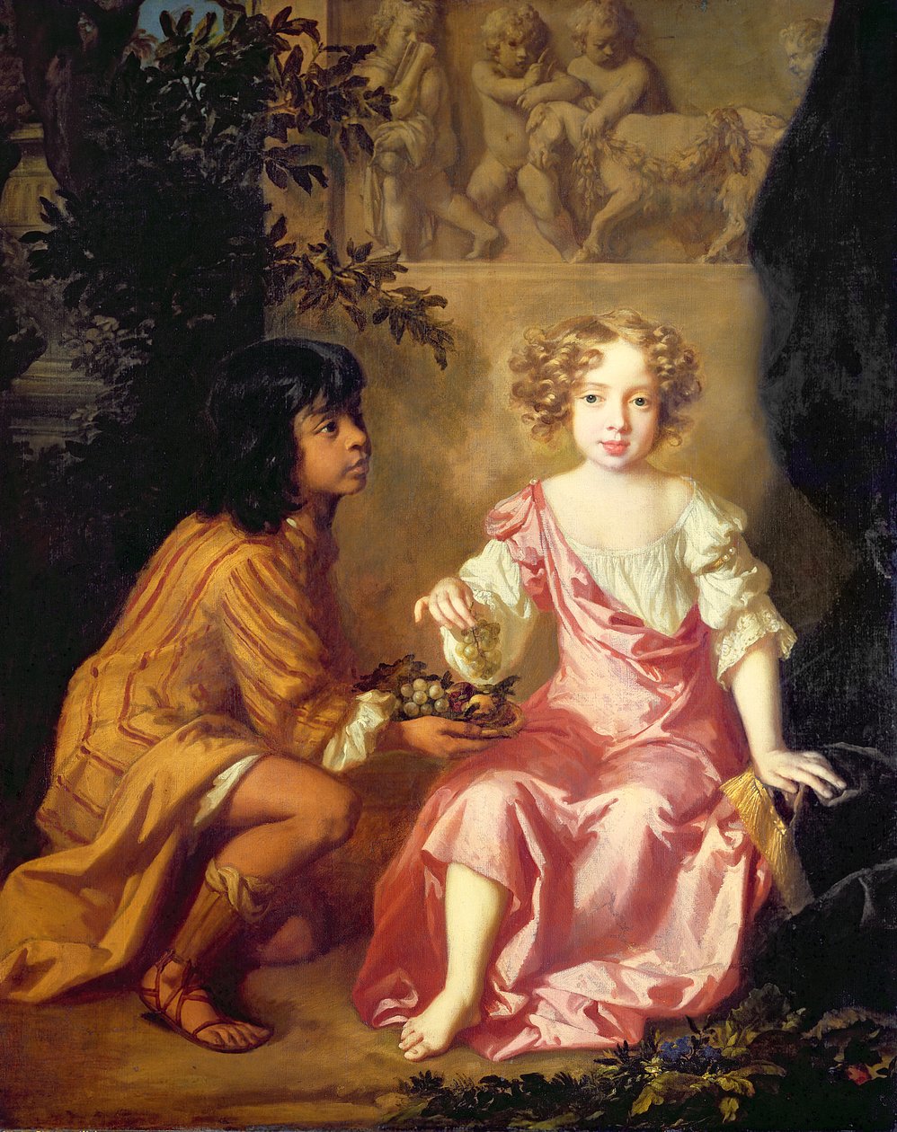 Lady Charlotte Fitzroy (1664-1719), senare grevinna av Lichfield (olja på duk) av Peter Lely