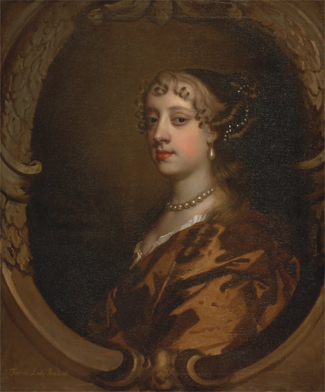 Lady Frances Savile, Later Lady Brudenell, ca 1668 (olja på duk) av Peter Lely