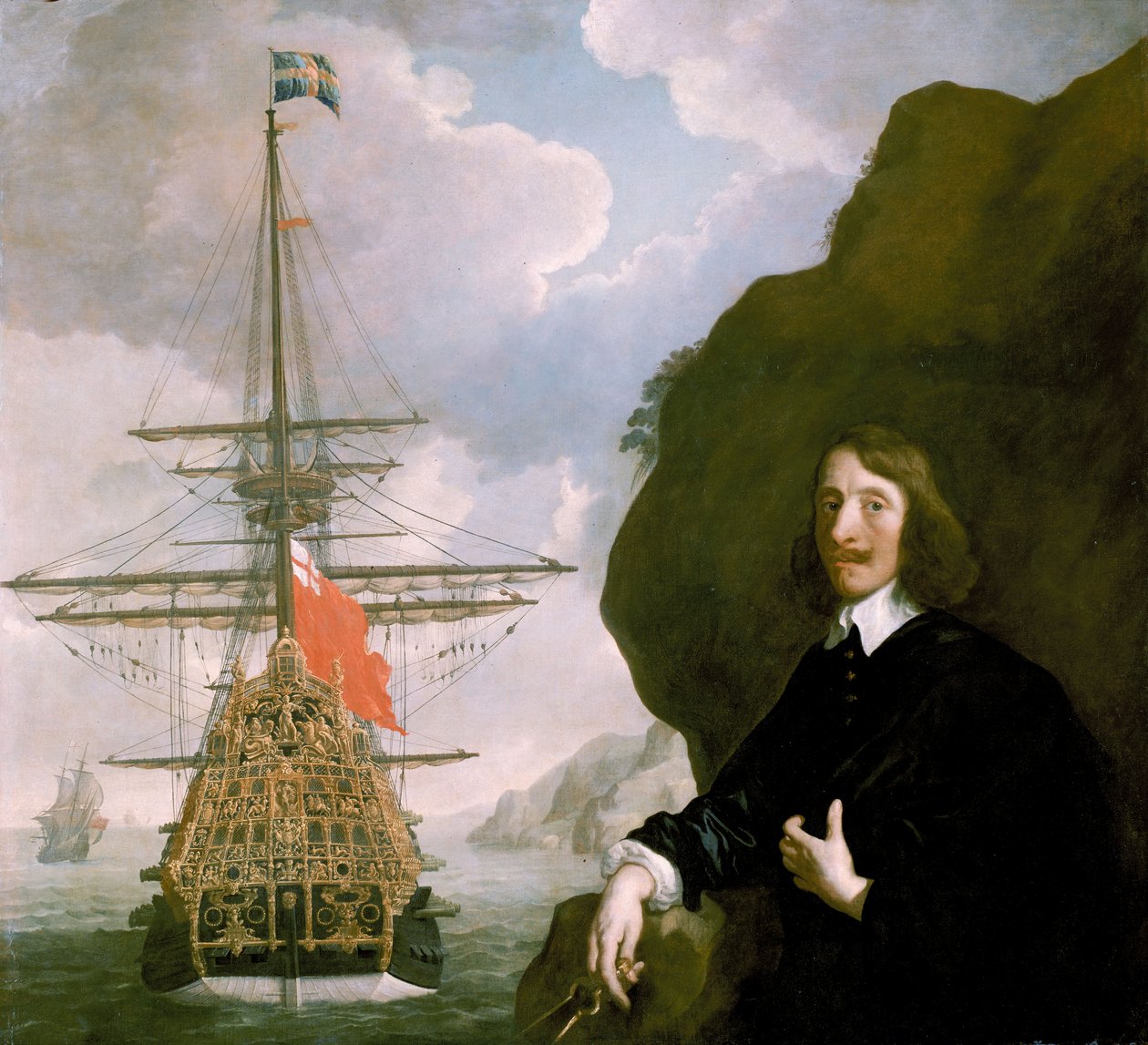 Peter Pett och "Sovereign of the Seas" (1637), ca 1645-50 (olja på duk) av Peter Lely