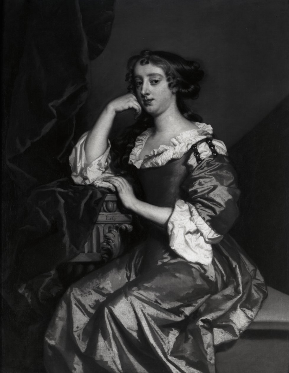 Porträtt av Lady Elizabeth Wriothesley, hustru till den 11:e earlen av Northumberland (olja på duk) av Peter Lely