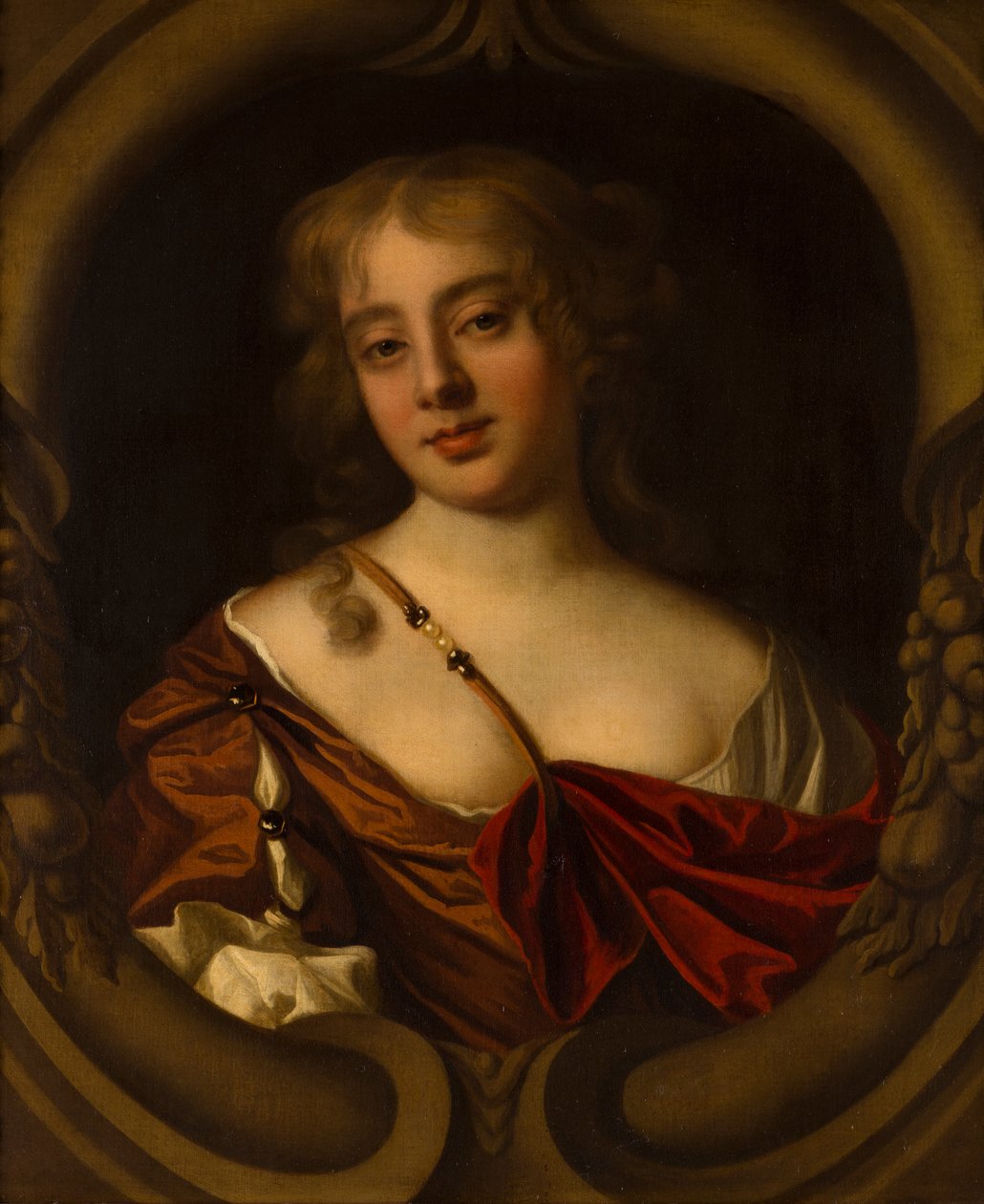 Porträtt av Mrs. Bridgeman från Devonshire, ca 1638-80 (olja på duk) av Peter Lely