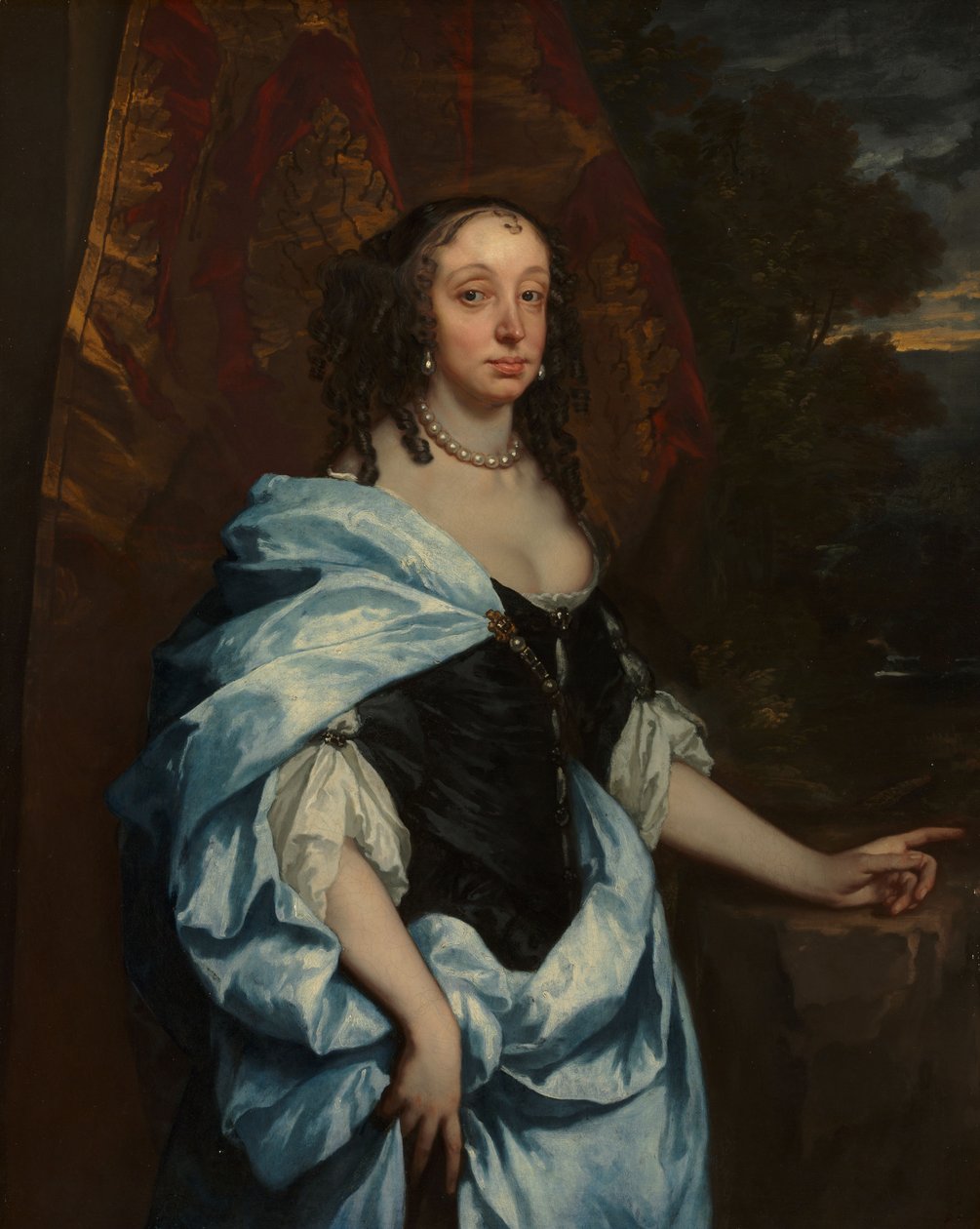 Porträtt av fru Leneve, ca 1657 (olja på duk) av Peter Lely