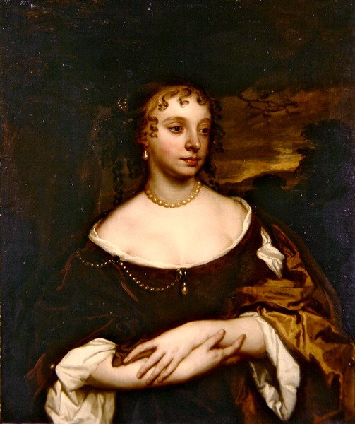 Porträtt av en ung dam (olja på duk) av Peter Lely