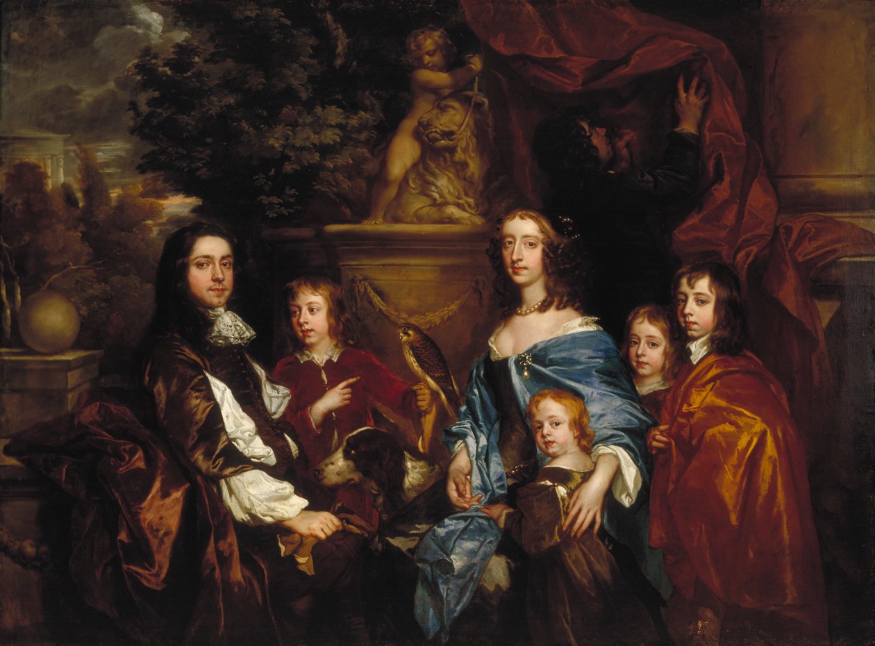 "Sir Edward Hales och hans familj", 1656 av Peter Lely