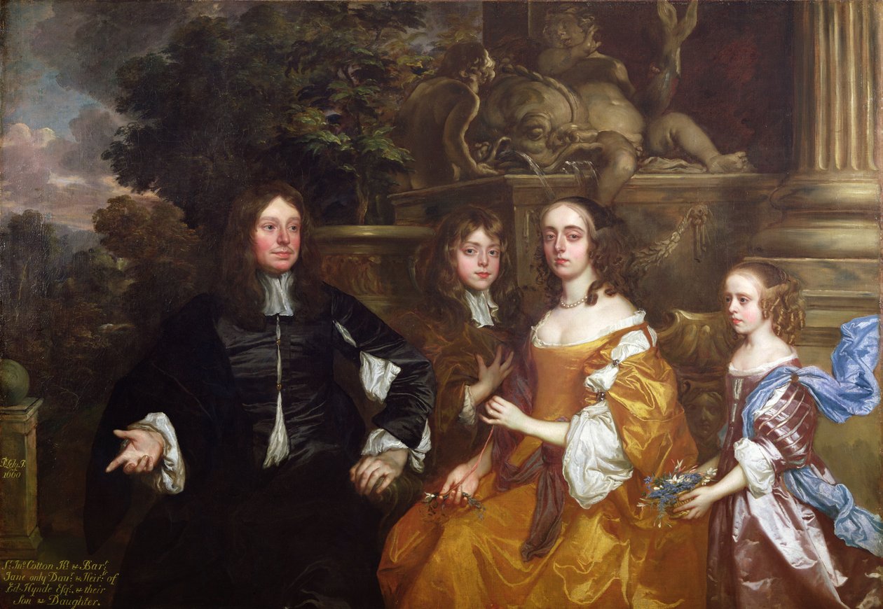 Sir John Cotton och hans familj av Peter Lely