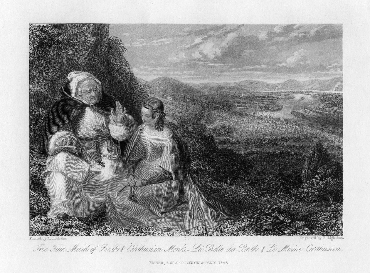 The Fair Maid of Perth och Carthusian Monk, 1845 av Peter Lightfoot